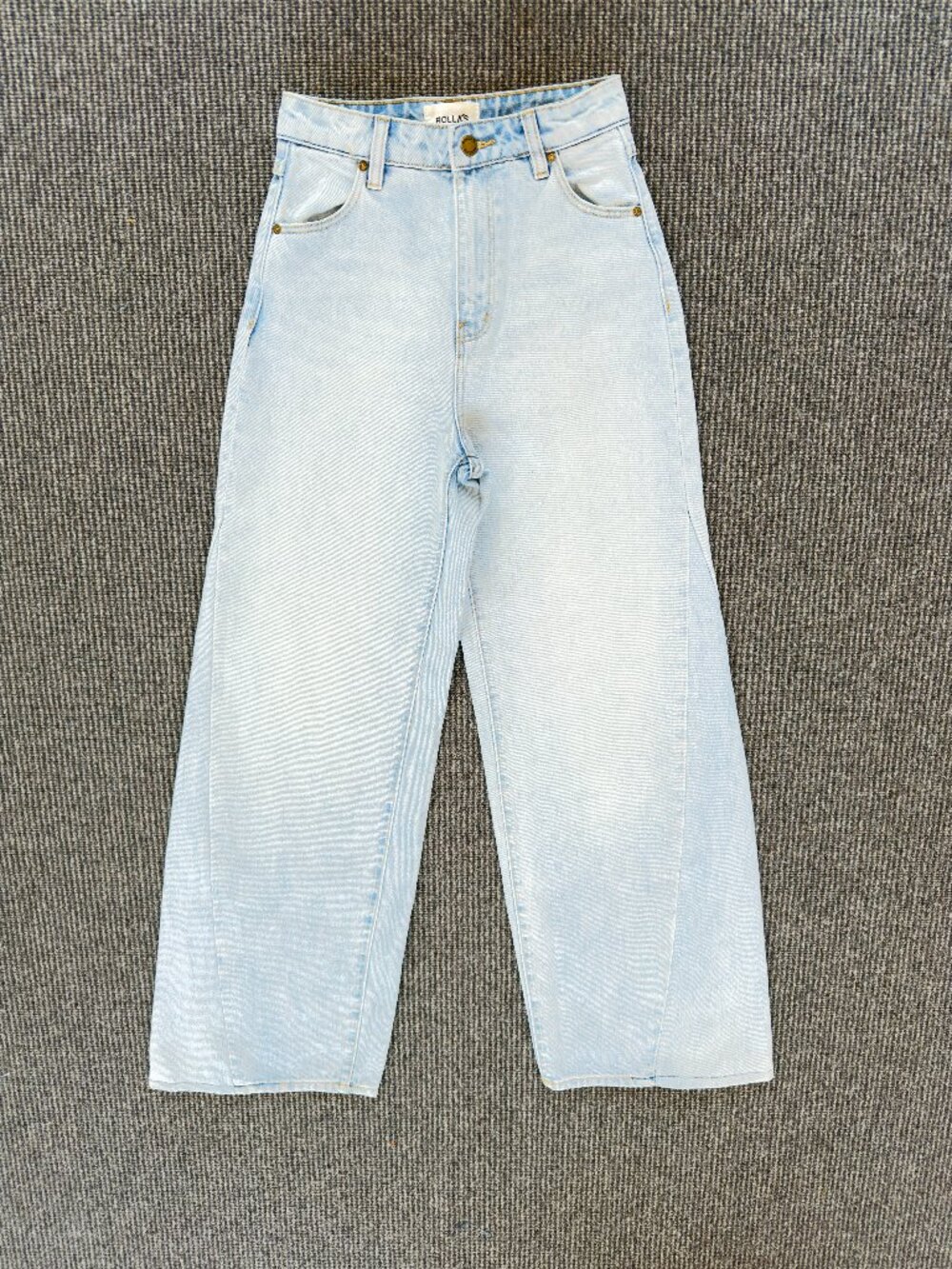 Upcycled Rolla's Jeans High Rise Wide Leg full legnth size 24